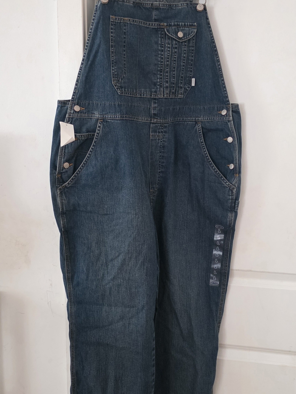 Old Navy Dark Blue Denim Bib Overalls for Women